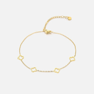 Enkelband open klaver goud