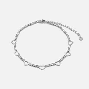 Enkelband steentjes & hartjes