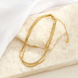 Enkelband tweelaags flat goud