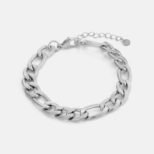 Figaro armband 10mm Zilver