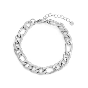 Figaro armband 10mm Zilver