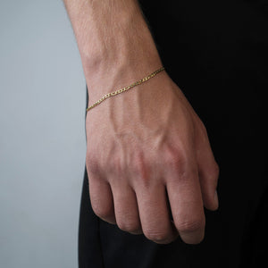 Figaro armband 2mm Goud