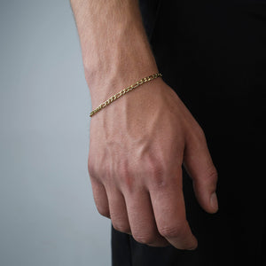 Figaro armband 4mm Goud