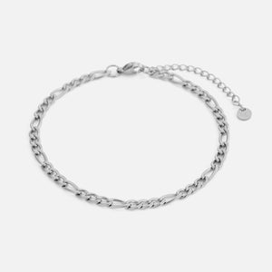 Figaro armband 4mm Zilver