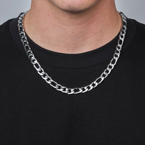 Figaro ketting 10mm Zilver