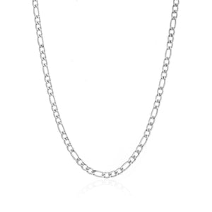Figaro ketting 4mm Zilver