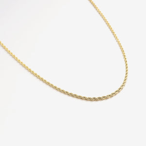 Gedraaide ketting 2mm goud