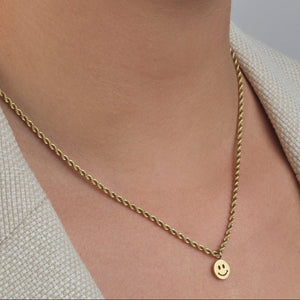 Gedraaide ketting happy goud