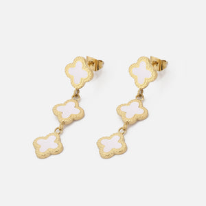 Hangende klavers goud/wit