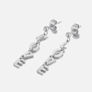 Hangende love oorbellen zilver