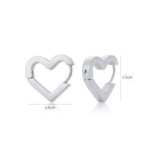 Hart oorbellen zilver