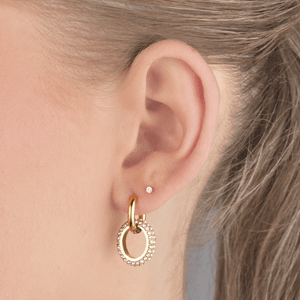 Hoop steentje lux goud