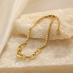 Ibiza sunset armband goud