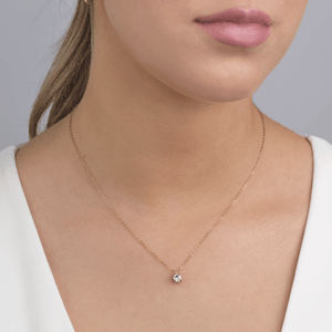 Ketting diamantje goud