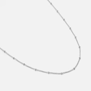 Ketting fancy bolletjes zilver