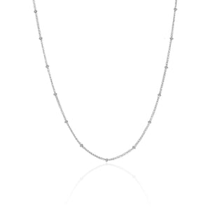Ketting fancy bolletjes zilver
