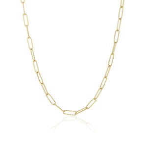 Ketting fancy paperclip goud
