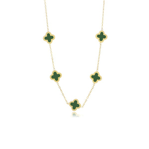 Ketting klaver gold/green