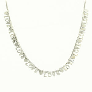 Ketting love love zilver
