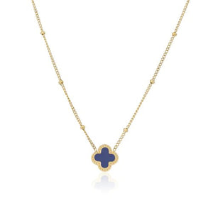 Ketting lucky goud/blauw