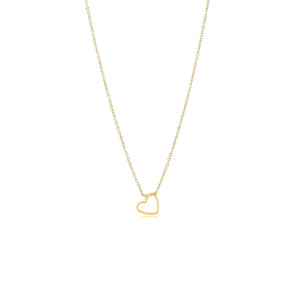 Ketting sliding hart goud