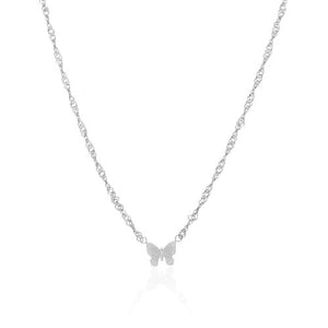 Ketting vlinder zilver