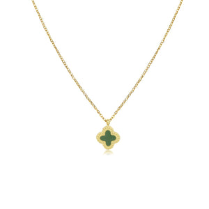 Klaver ketting green/gold