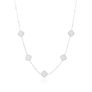 Klavers ketting zilver