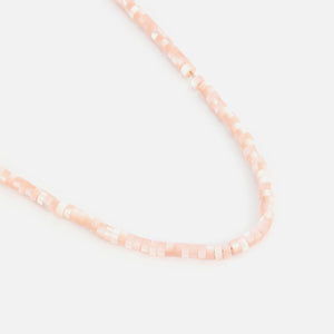 Kralen ketting roze zilver