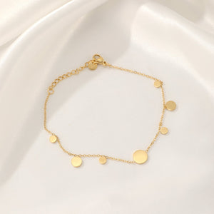 Muntjes armband goud