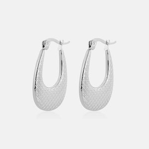 Oorbel geruit zilver