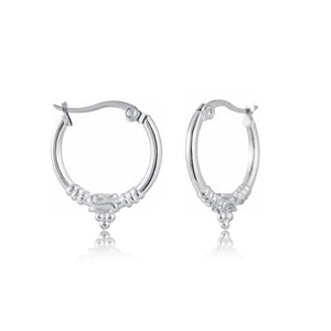 Oorbellen Bali bolletjes zilver