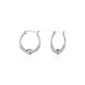 Oorbellen Bali knoop zilver