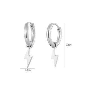 Oorbellen bliksem zilver