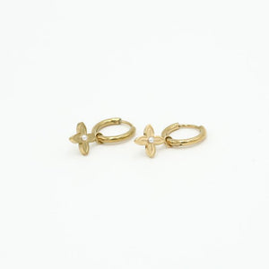 Oorbellen bloem goud