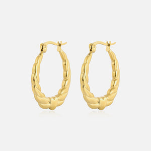 Oorbellen boog hart goud