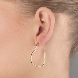 Oorbellen grote hart goud