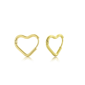 Oorbellen hartvorm goud