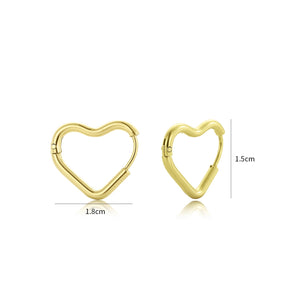 Oorbellen hartvorm goud
