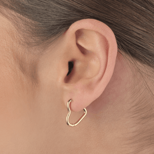 Oorbellen hartvorm goud