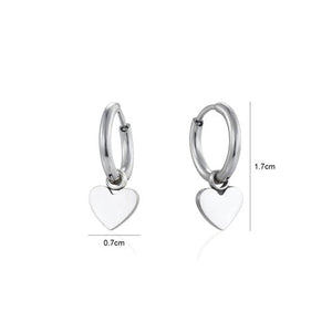 Oorbellen kleine hart zilver