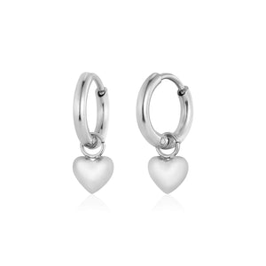Oorbellen kleine hartje zilver