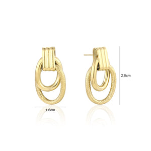 Oorbellen lux ovaal goud