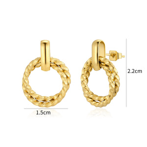 Oorbellen motief krul goud