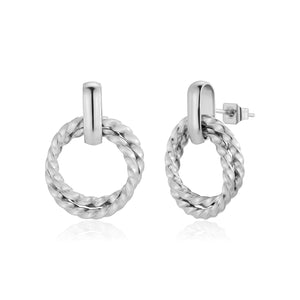 Oorbellen motief krul zilver