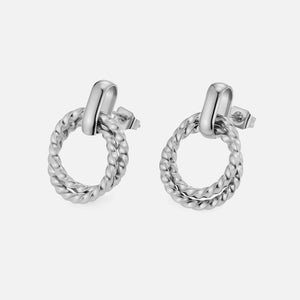 Oorbellen motief krul zilver