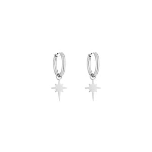 Oorbellen night star zilver