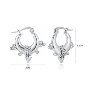 Oorbellen spikes zilver