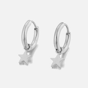 Oorbellen ster zilver