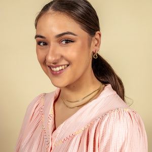 Oorring steentjes hartje goud